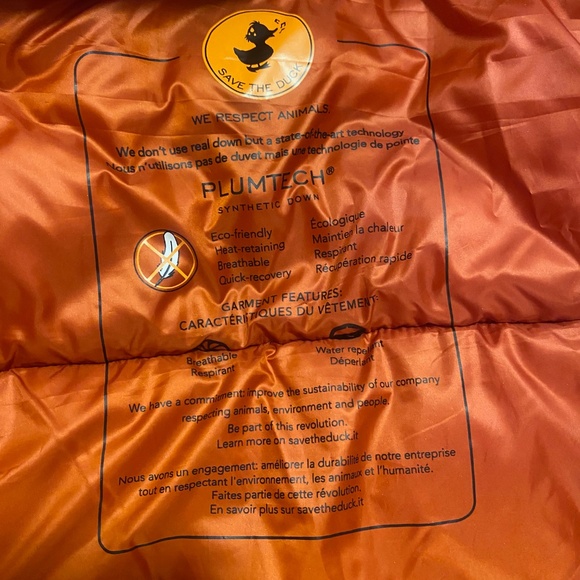 SAVE THE DUCK navy puffer coat in size M - Picture 4 of 12